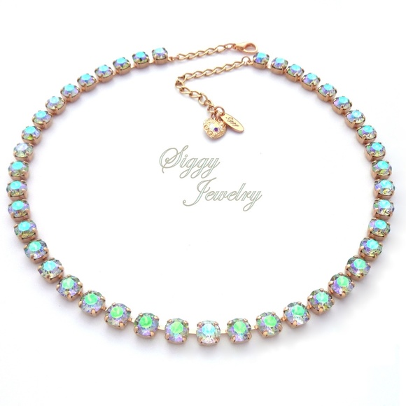 Swarovski® Crystal Necklace, 8mm Paradise Shine - Picture 3 of 9